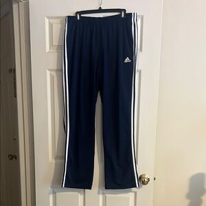 Adidas Blue and White Sweatpants with Elastic Waistband